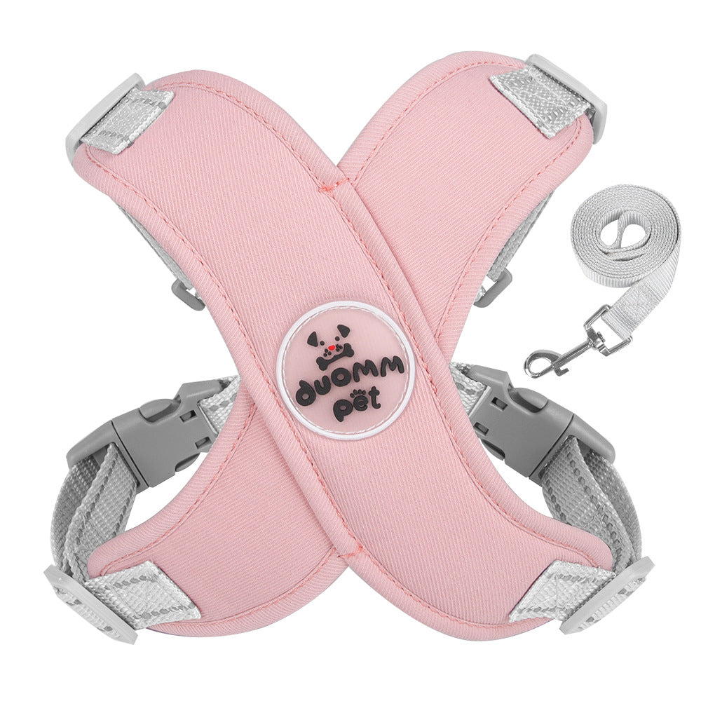 Pet Dog Breathable Chest Strap Reflective Hand Holding Rope