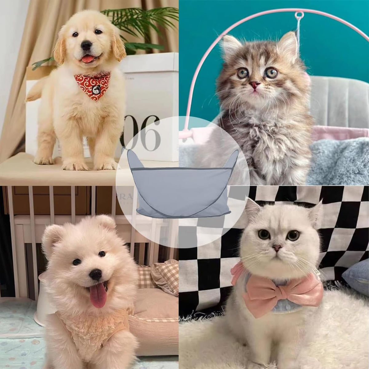 Easy Dog And Cat Hair Catcher Tent - Waterproof Adjustable Neat Barbering Cape For Easy Trimming And Shaving Pet Grooming