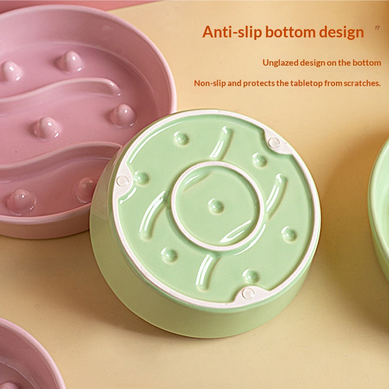 Ceramic Slow-feeding Anti-choking Pet Bowl