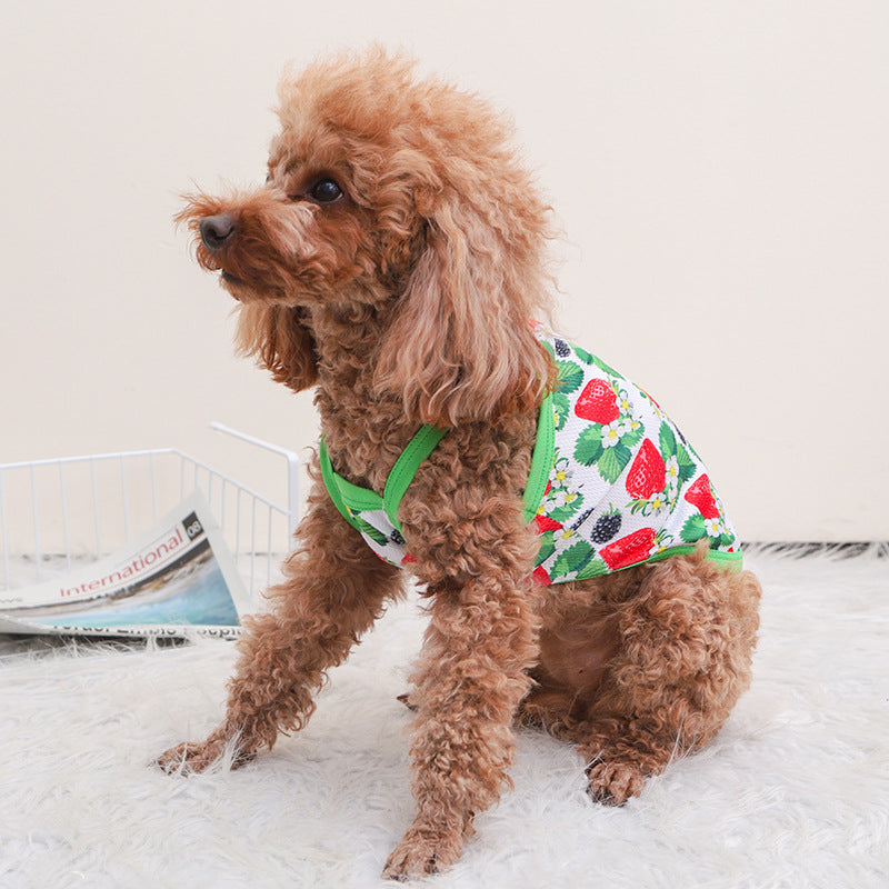 Avocado Summer Outdoor Breathable Sling Vest For Dogs