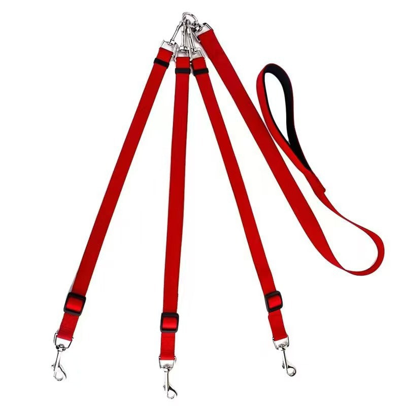 Three-Dog Leash Pet Garden Traction One-Leash-Three-Pets Chain Strap P-Rope