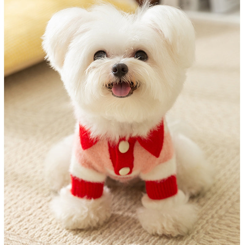 Little Dog Clothes For Autumn And Winter, Small Dog For Winter Warmth, Teddy Bichon Frise POLO Collar Pet Winter Two-legged Sweater
