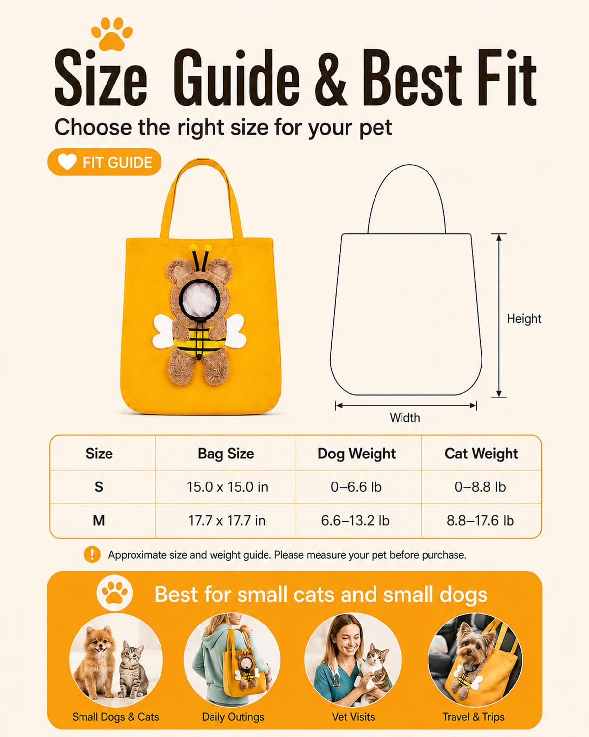 Paw Peek Bag, Breathable Pet Canvas Shoulder Carrier, Cat Dog Tote Colorful Animal Shapes Carrying Bag With Head-Out Design Adjustable Neck Small Dog