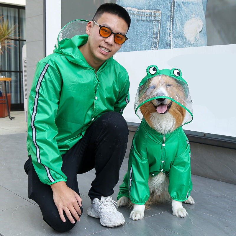 Four Legged Raincoat Pet Waterproof Clothing