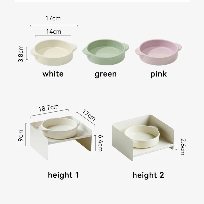 The Pet Bowl Is Made Of Metal, With A Ceramic Base And High Legs To Protect The Cat's Cervical Spine. It Can Be Used As A Dog Bowl Or Cat Bowl, And