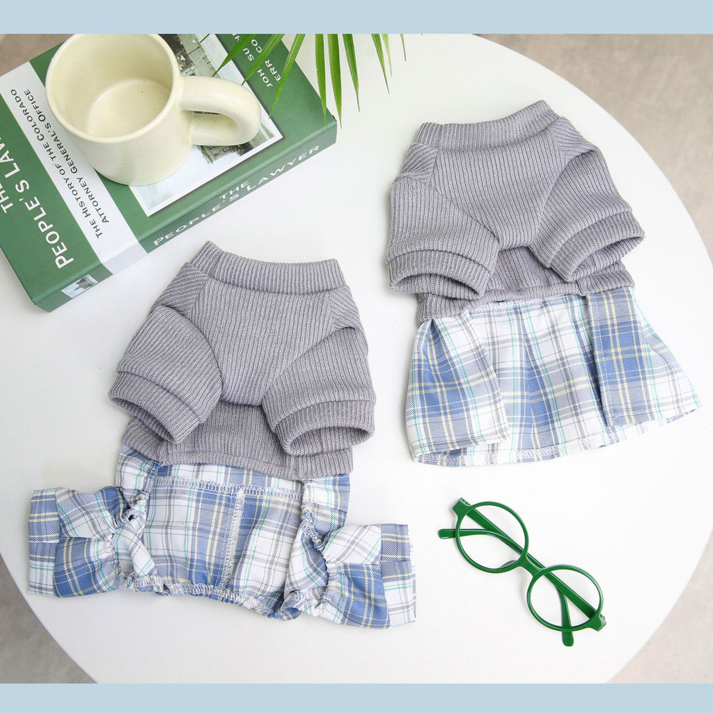 Wool Fabric Leisure Warm Sweatshirt Skirt Pants Suit Dog Clothes