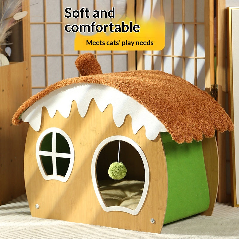 Winter Thickened Cat House Sponge Warm Pet Supplies