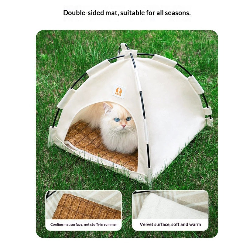 Foldable Outdoor Pet Tent Cat Bed.