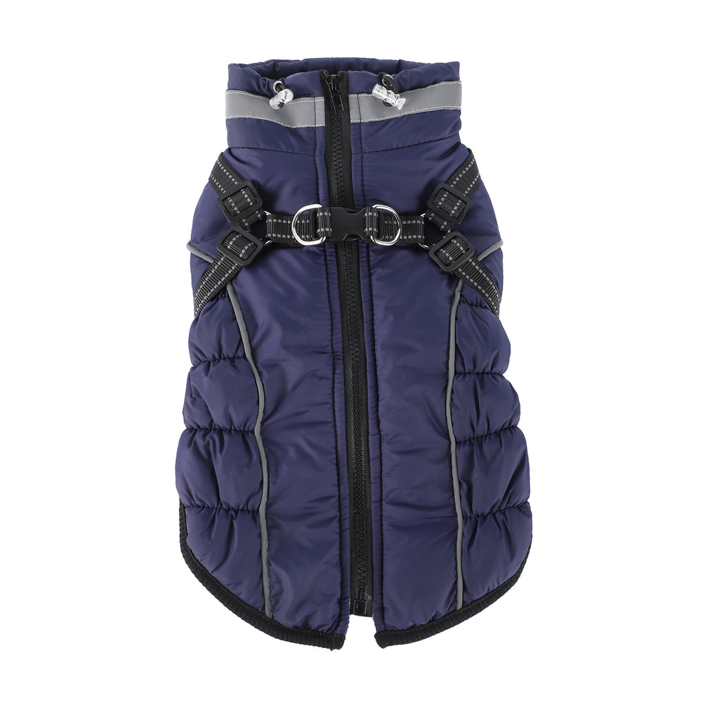 Warm Reflective Traction Coat Plus Fleece Waterproof Jacket