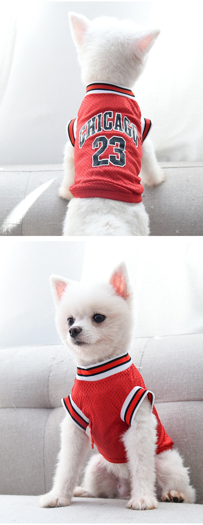 Pet Clothes Basketball Vest Large Mesh Summer Dog Clothes