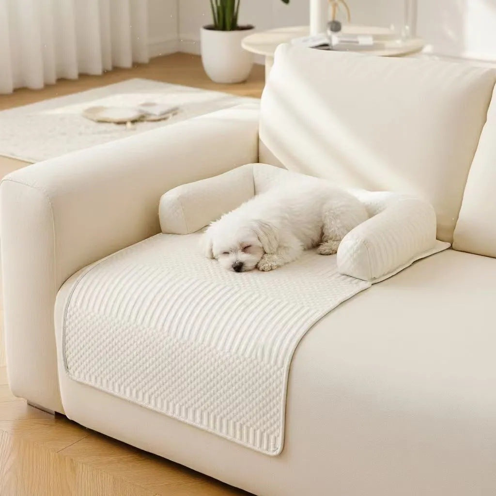Summer Cooling Ice Silk Pet Bed Mat For Dogs And Cats, Scratch-Resistant Sofa Cover Protector, Non-Slip Floor Cushion With Anti-Slip Bottom