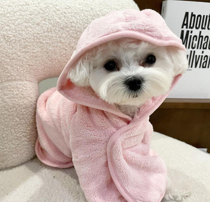 Dog Four Seasons Can Wear Bath Dry Bathrobe