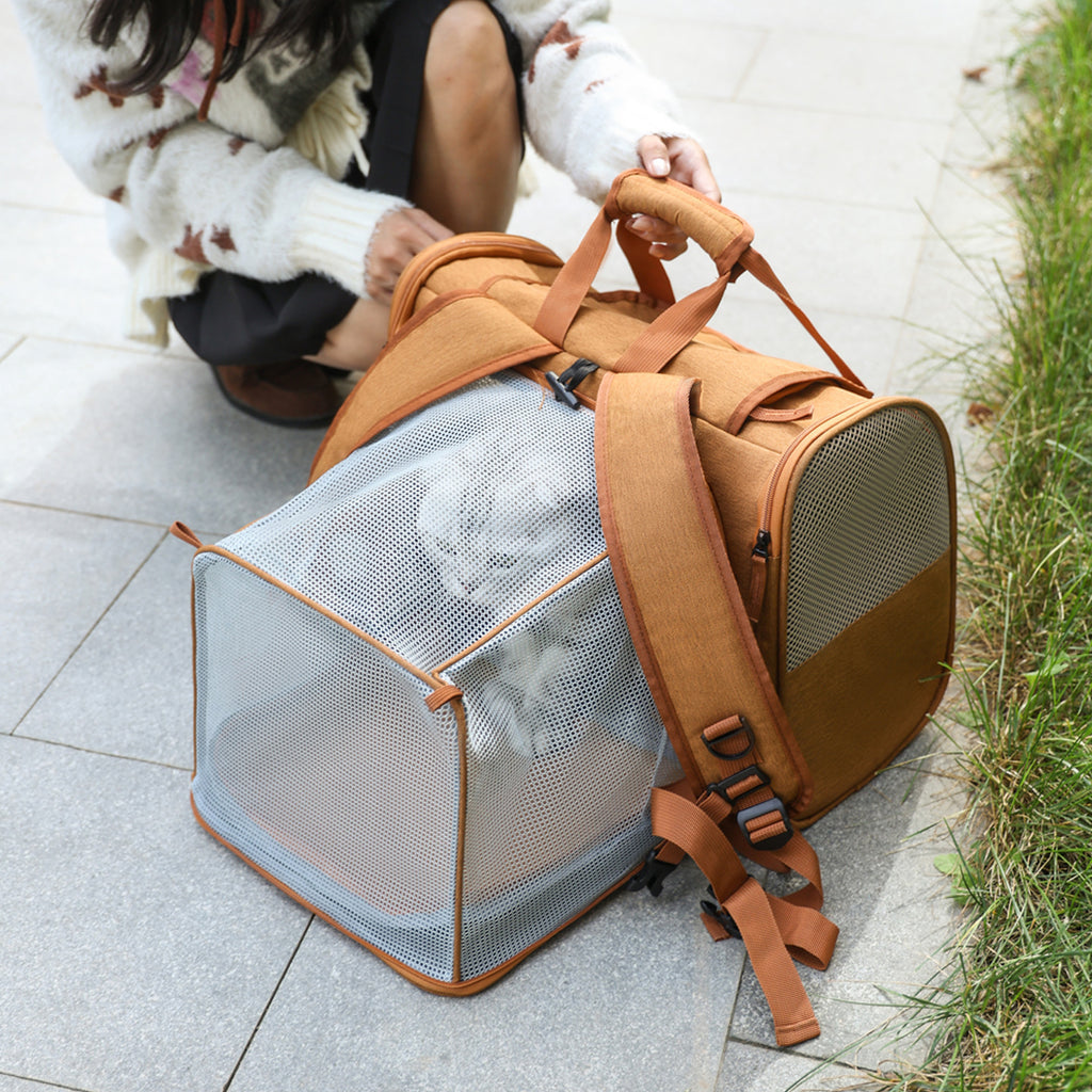 Expandable Breathable Portable Outdoor Cat Backpack With Large Capacity