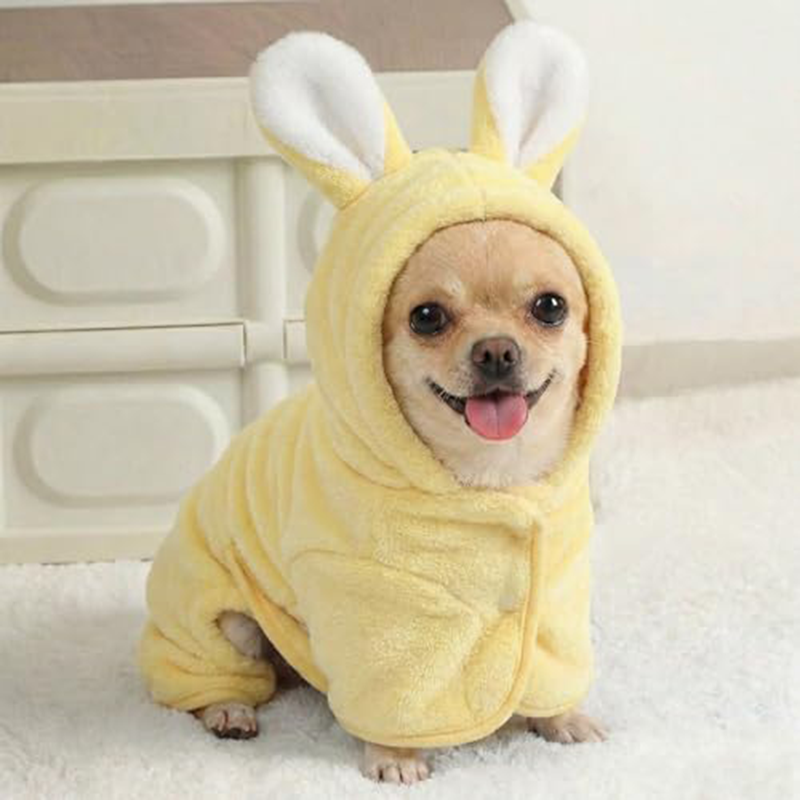 Dog Bathrobe Super Absorbent Towel For Small Dogs Cats Fast Drying Dog Robe Coat With Hood Puppy Cat Bath Towel Wrap Pet Grooming Supplies After