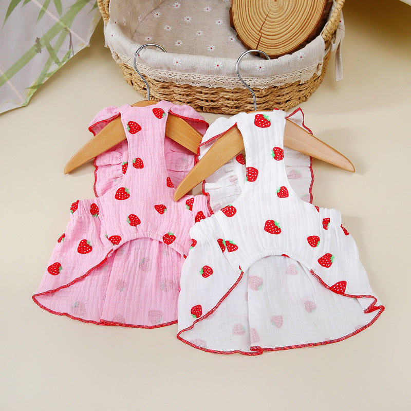 Dog Clothes Floral Princess Dress Spring And Summer