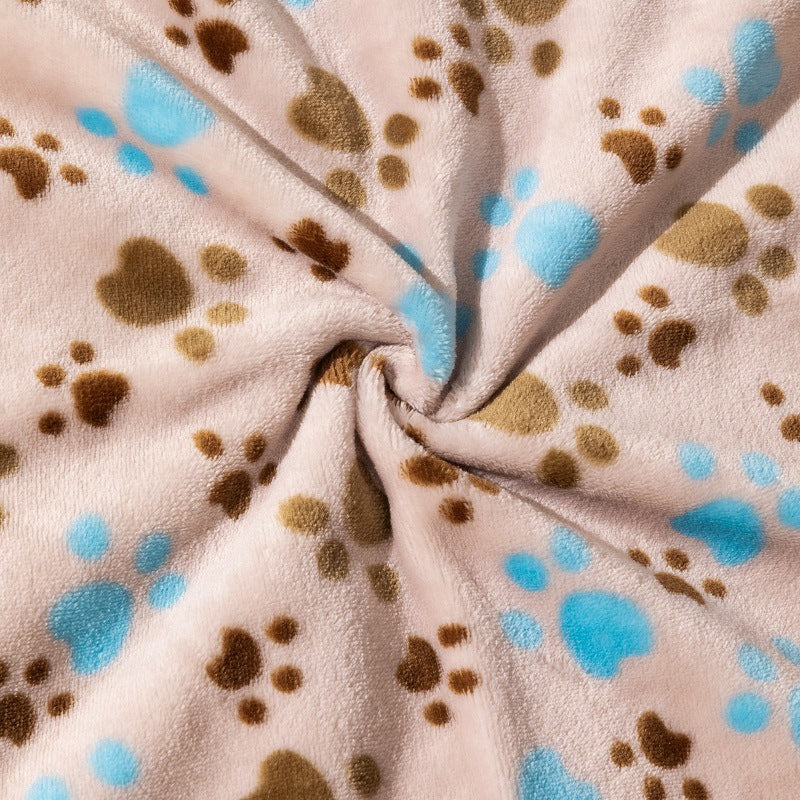 Pet Blanket Kennel Mat Dog Warm Double-sided Thickened Flannel