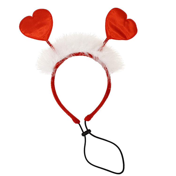 Pets Valentine's Day Decoration Pet Scar Valentine's Day Hairband Dog Party Decoration Prop Dog Accessories Pet Products