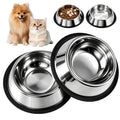 Stainless Steel Food Water Shallow Whisker Friendly Cat Pet Bowl Metal Dish,Removable Base,2-pack Set,12 FL OZ 350 Ml,Easily Clean,Dishwasher Safe,for