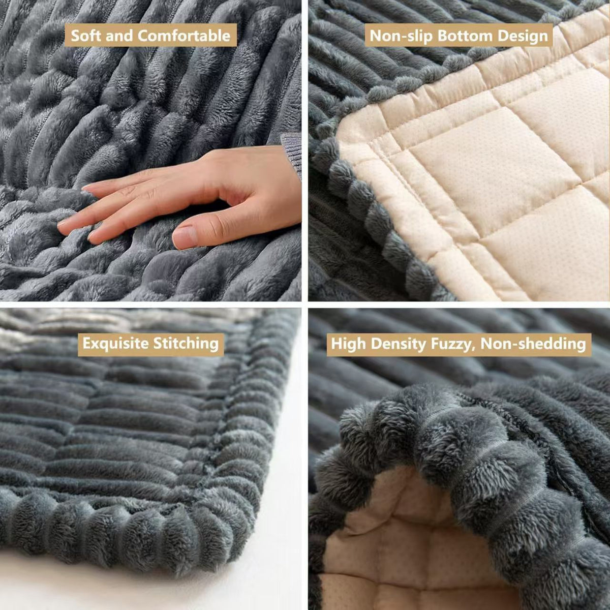 Dog Bed For Car Back Seat Non-Slip, Backseat Dog Bed Mat For Backseat Extenders, Pet Car Blanket Seat Cover For SUVs Trucks Sedans, Soft Machine