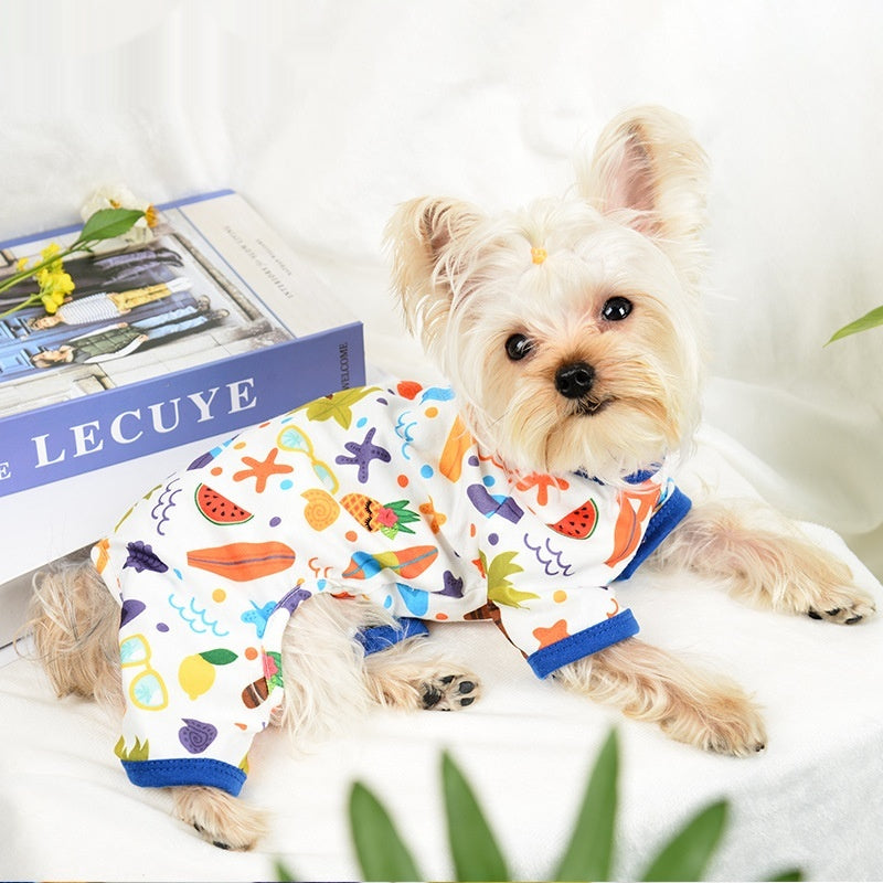 Cartoon Cute Pet Print Jumpsuit