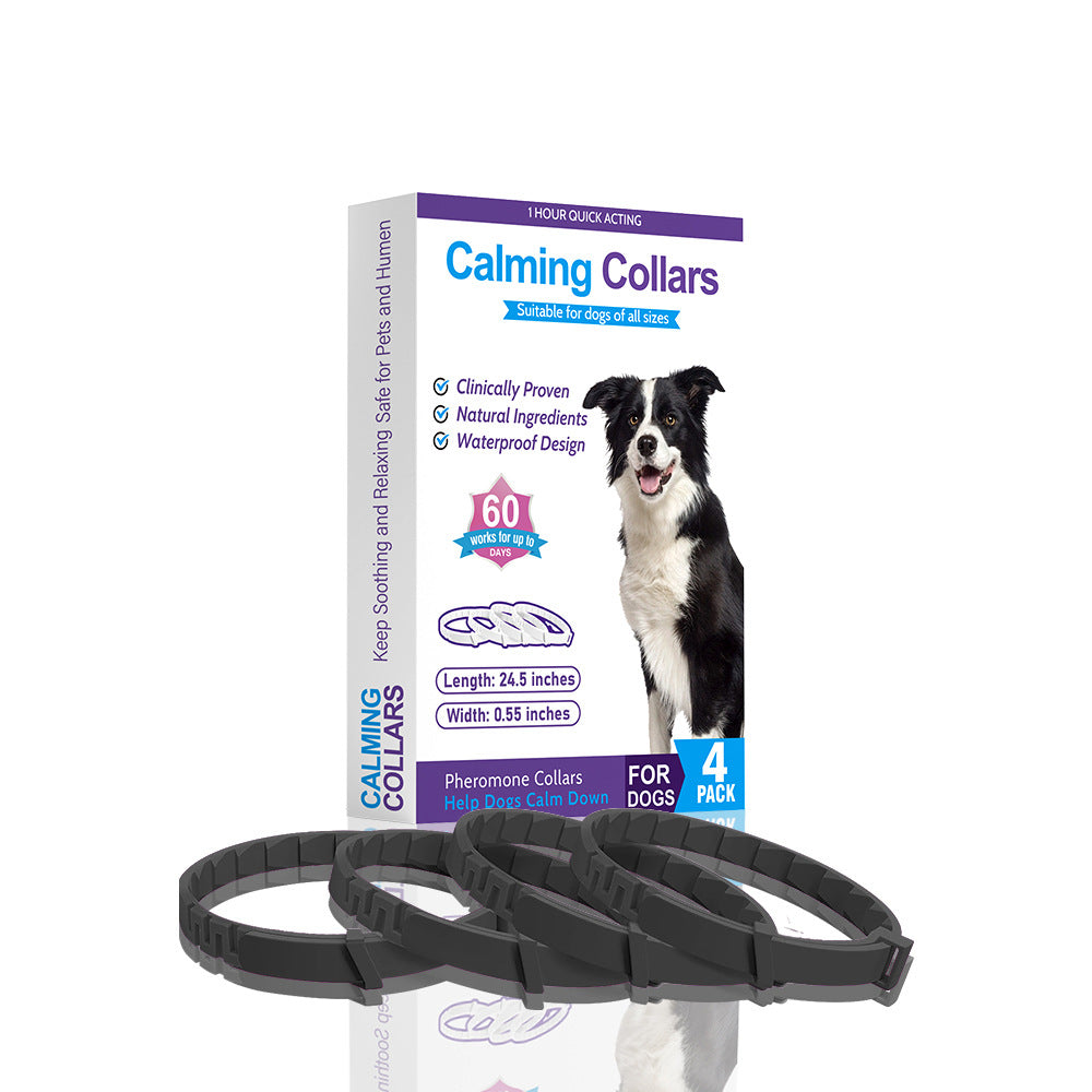 Set Of 4 Pheromone-Calming Collars For Cats And Dogs To Relieve Anxiety