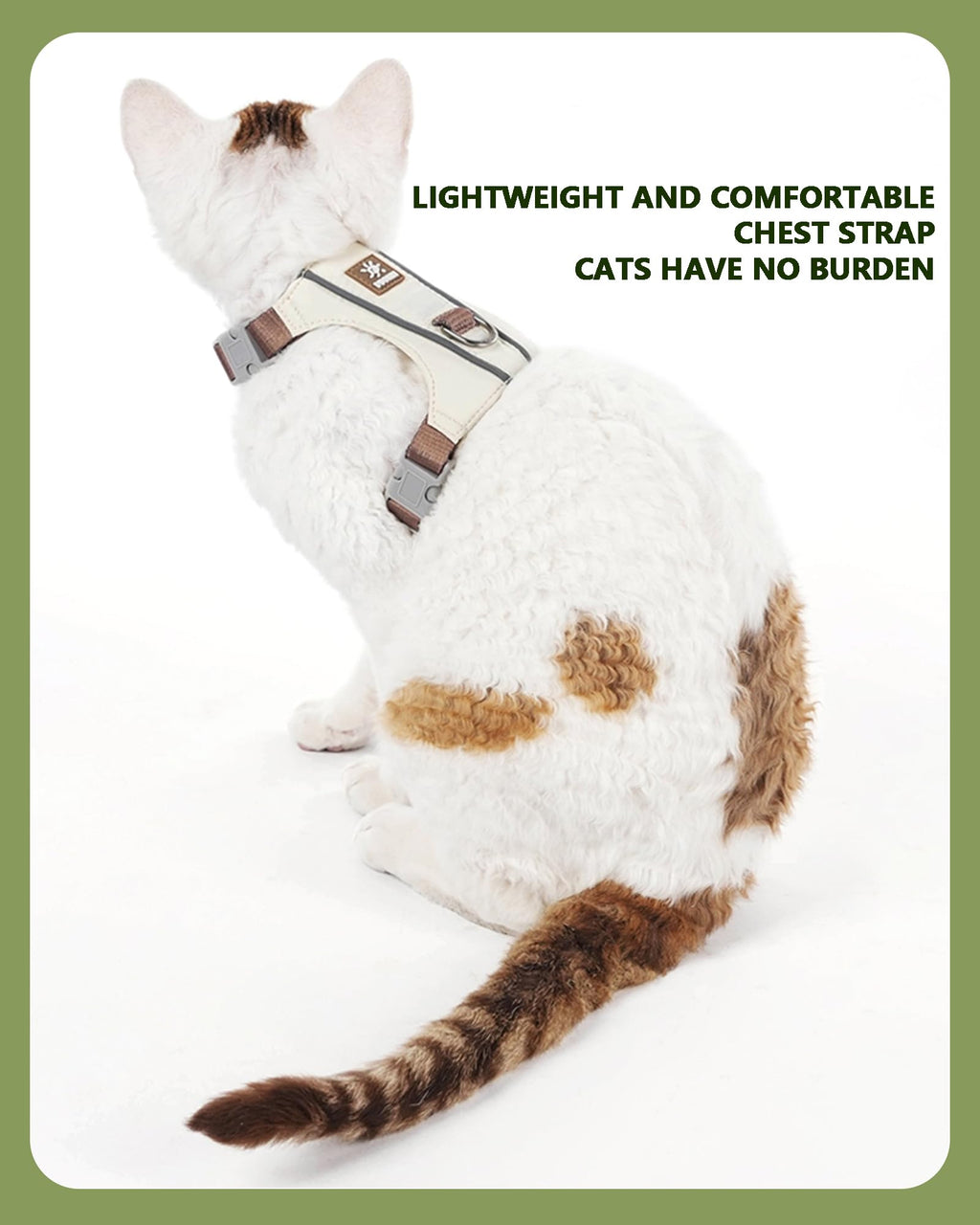 Cat Harness And Leash Set With Reflective Strips, Escape Proof Adjustable Vest, Premium Taffeta Fabric Soft Lightweight, Tear Resistant, For Kitten