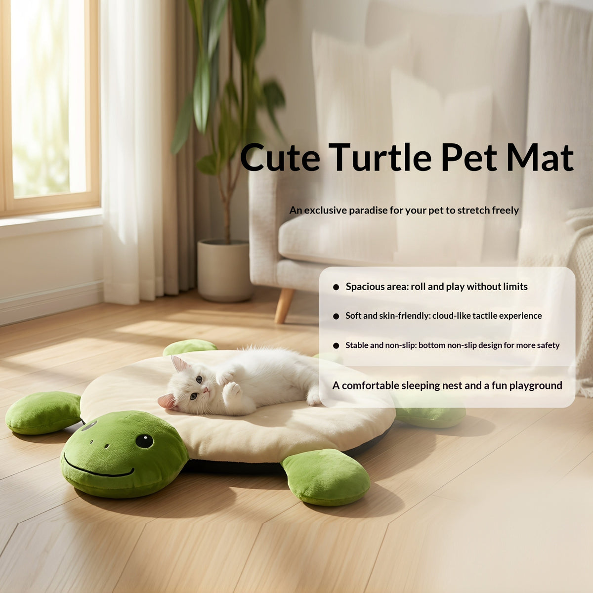 Indoor Portable Pet Sleeping Bed, Lightweight Cat And Dog Rest Mat, Non-Slip Warm Sleeping Mat, Easy To Clean Pet Daily Necessities