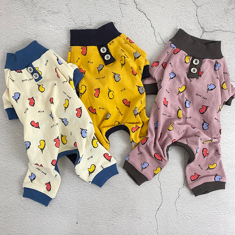 Bago fadou four legged clothes autumn and winter cartoon cotton dog clothes