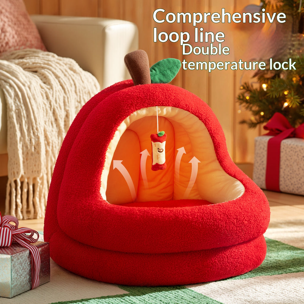 Christmas Cat Bed, Winter Warm Sleeping Mat, Thickened Design