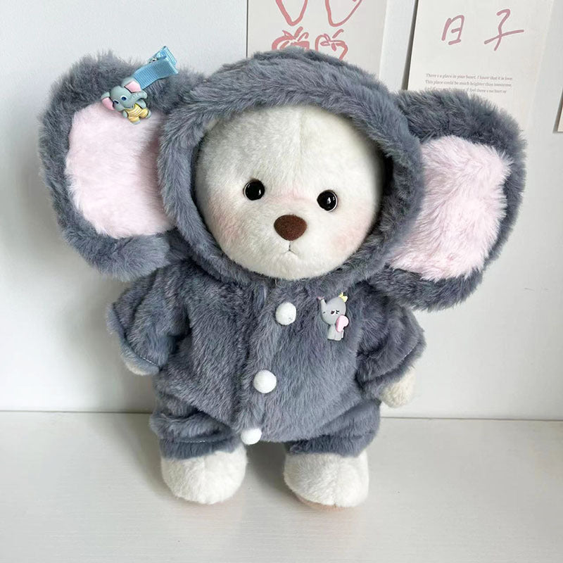 Little Bear Doll Clothes Gray Elephant Jumpsuit Suit