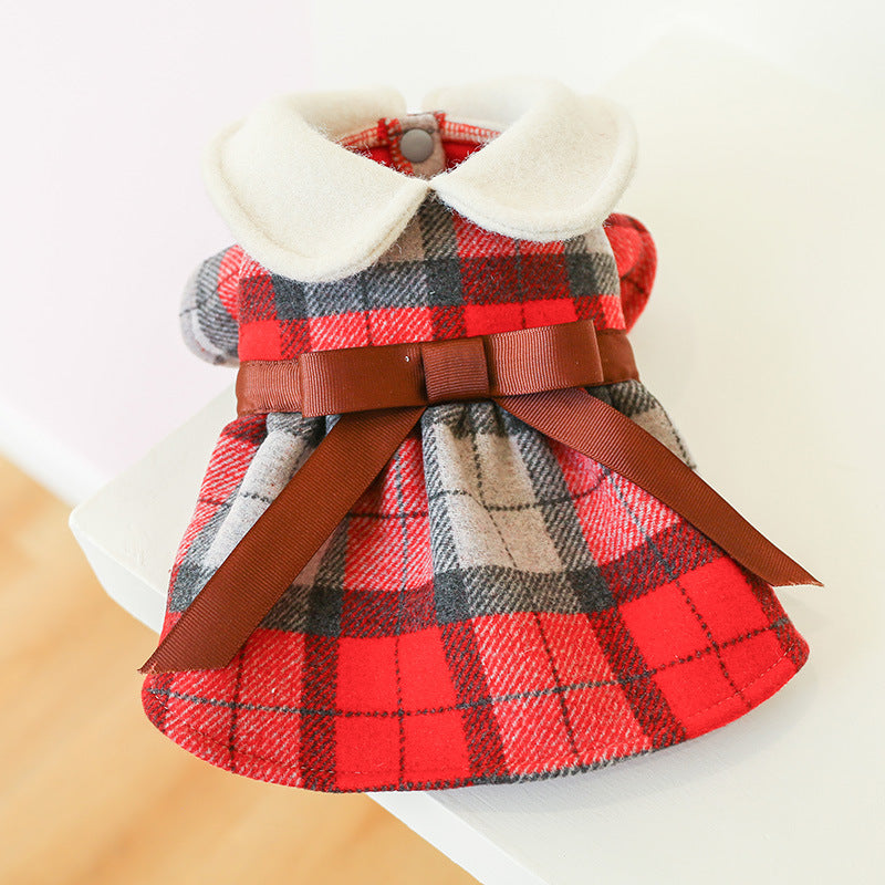Tartan Warm Princess Student Doll Collar Group