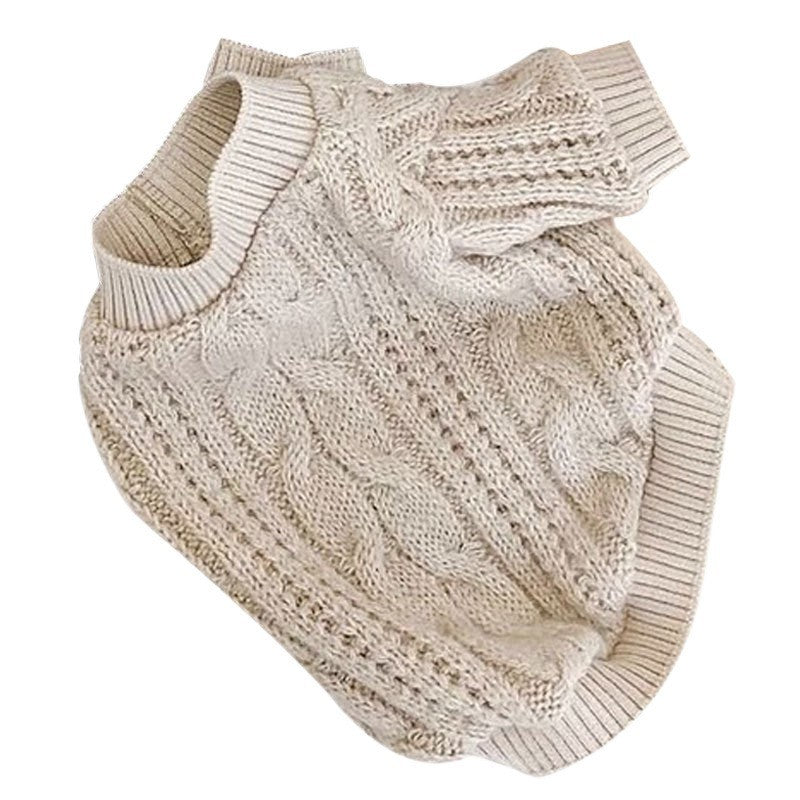 Sweater Dog Cute Pet Warm Clothes Solid Color