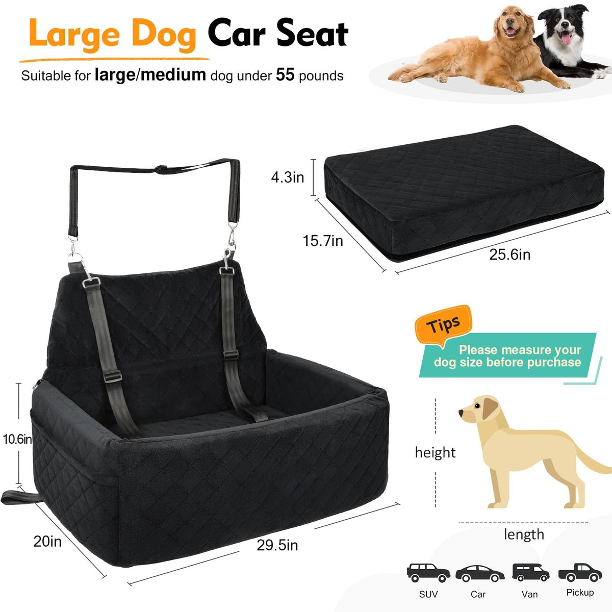 Nylon Car Rear Doghouse Fully Removable And Washable