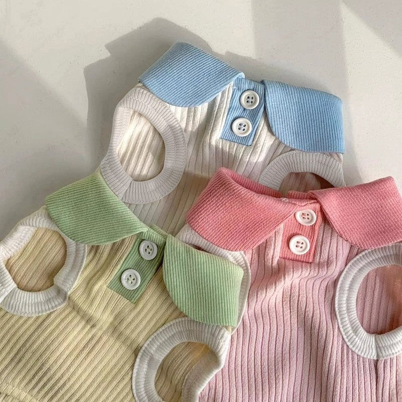 Cat Teddy Thin-Style Striped Summer Clothes