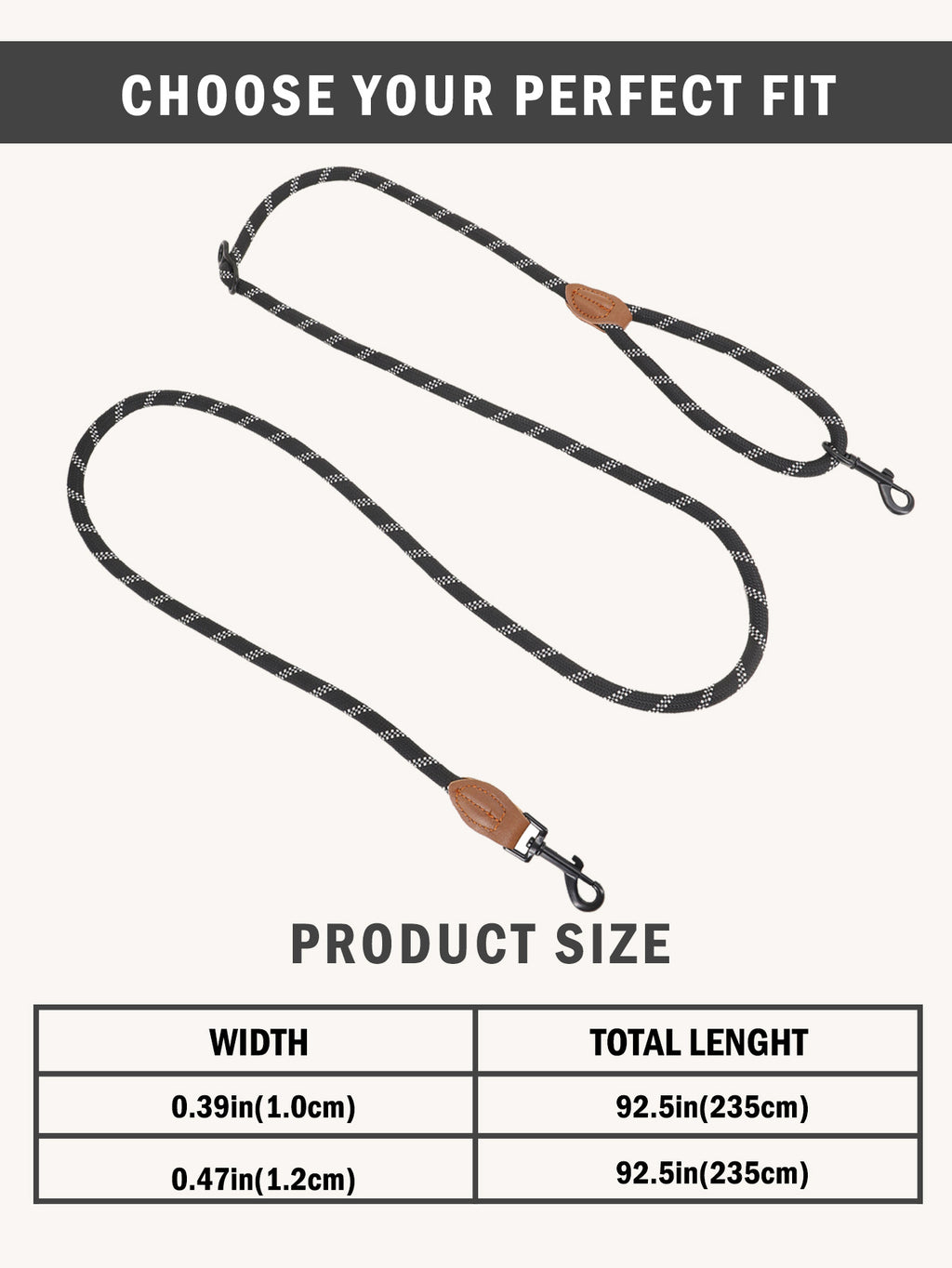Pet Multifunctional Adjustable Reflective Hand Holding Rope