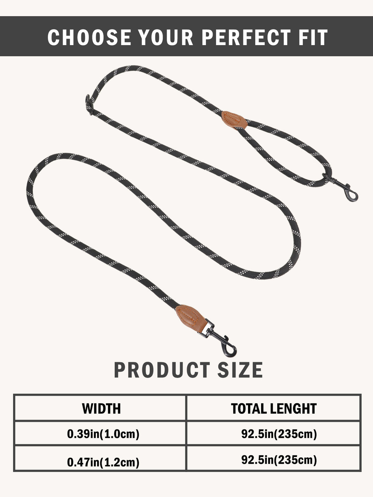 Pet Multifunctional Adjustable Reflective Hand Holding Rope