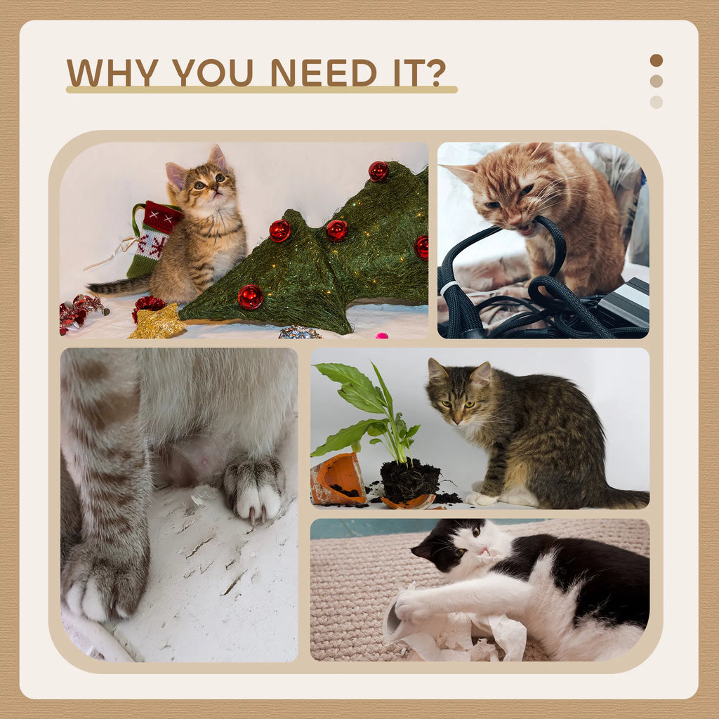 Cat Tree, Small Cat Tower with Perch, Scratching Post, Cat Condo, Toy Ball for Kitty, Indoor Use, Dark Grey