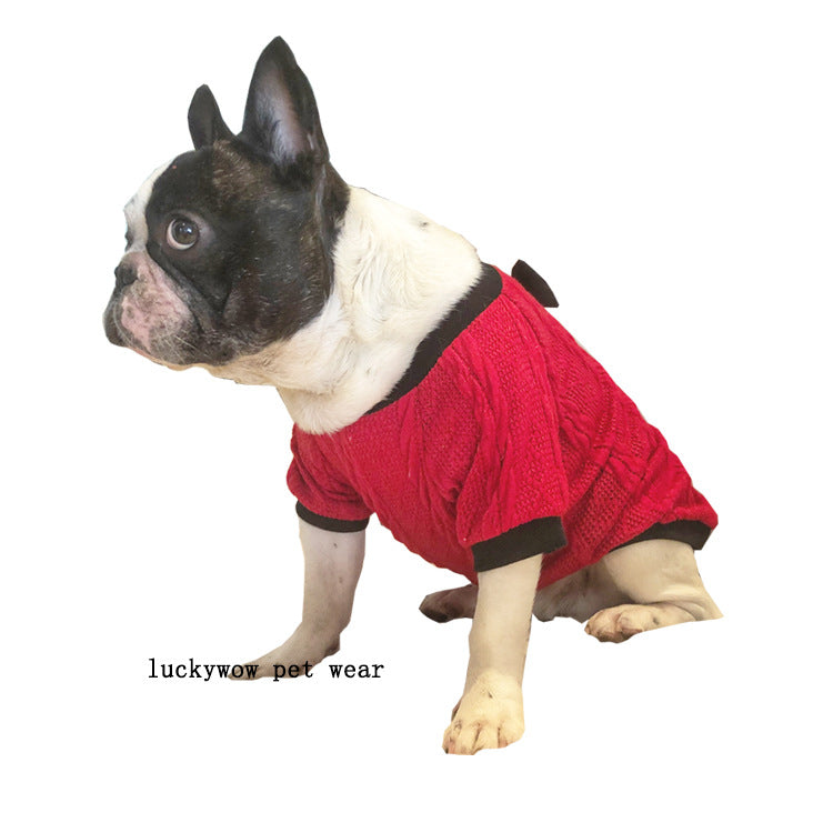 Small and Medium-Sized Dogs In Bow Knitted Sweater