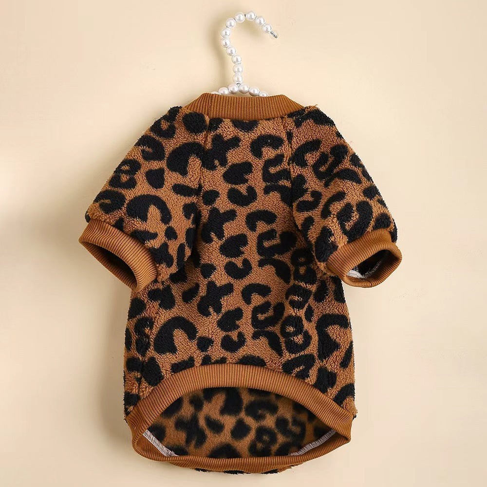 Fashion New Leopard Dog Warm Sweater