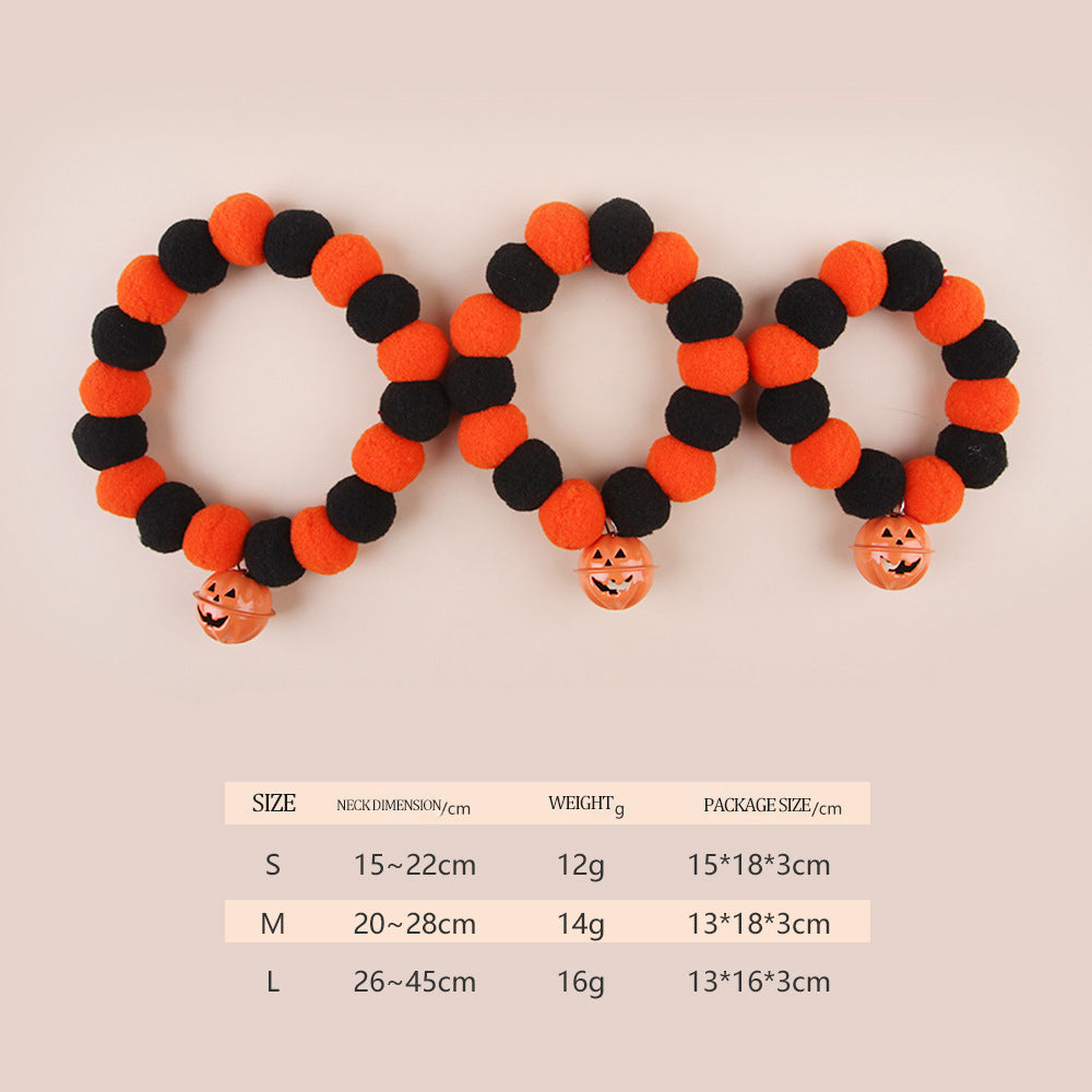 Funny Naughty Cat Collar Pet Trick Or Treat Pumpkin Collar