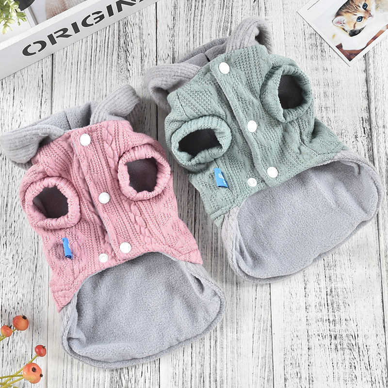 Clothes Cloud Vine Flower Dress Teddy Small Dog Winter Clothing