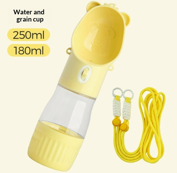 Pet Water Cup Portable Water Bottle Outdoor Dog Drinking Fountain, Feeding And Storage Bowl