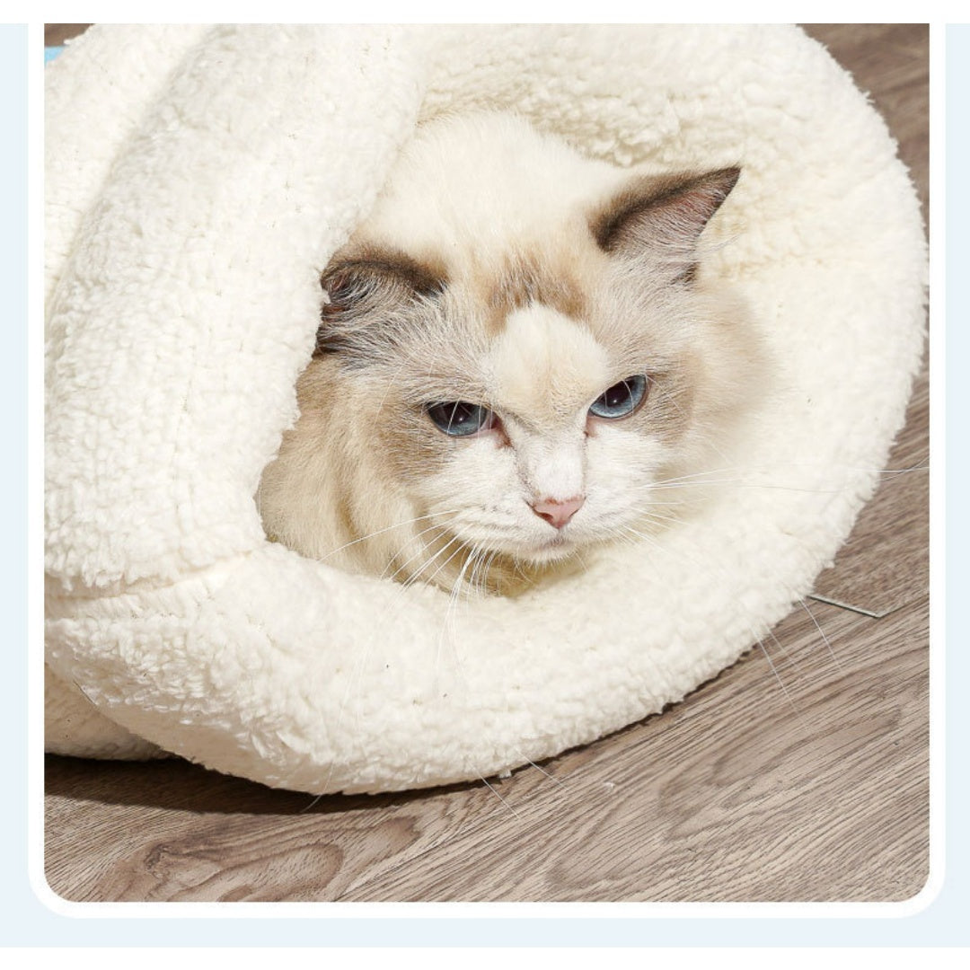 Thickened Cute Cartoon Enclosed Cat Sleeping Bag For Autumn Winter
