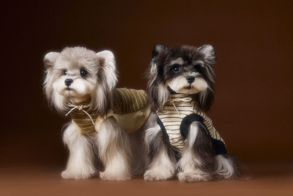 Teddy Bichon Maltese Yorkshire Striped Sleeveless Sweater