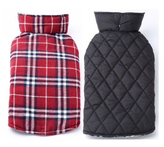 Tartan dog clothes a waterproof dog suit jacket coat outdoor goods