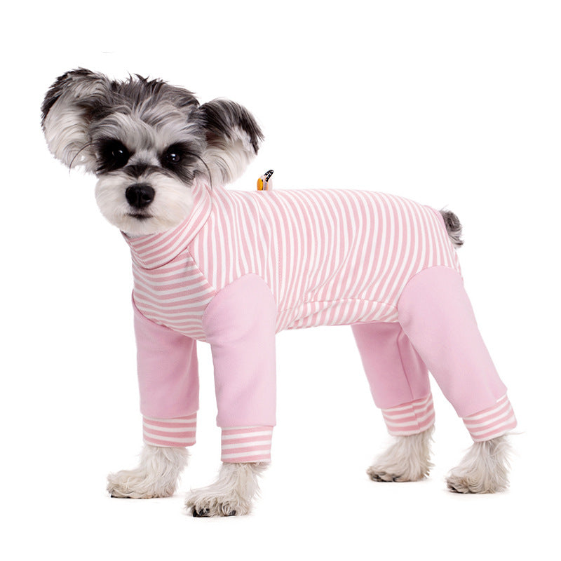 Pet Clothes Autumnwinter Outfit For Poodles Adjustable Four-legged Design