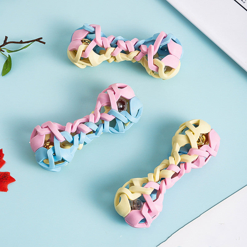 Dog Toy Macaron Woven Toy Can Sound And Shine