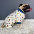 Pug fighting four-legged clothes cartoon pure cotton dog