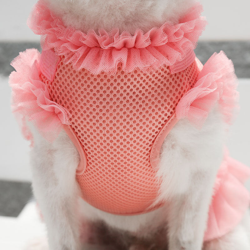 Dog Pet Breathable Mesh Skirt Chest Strap Clothes