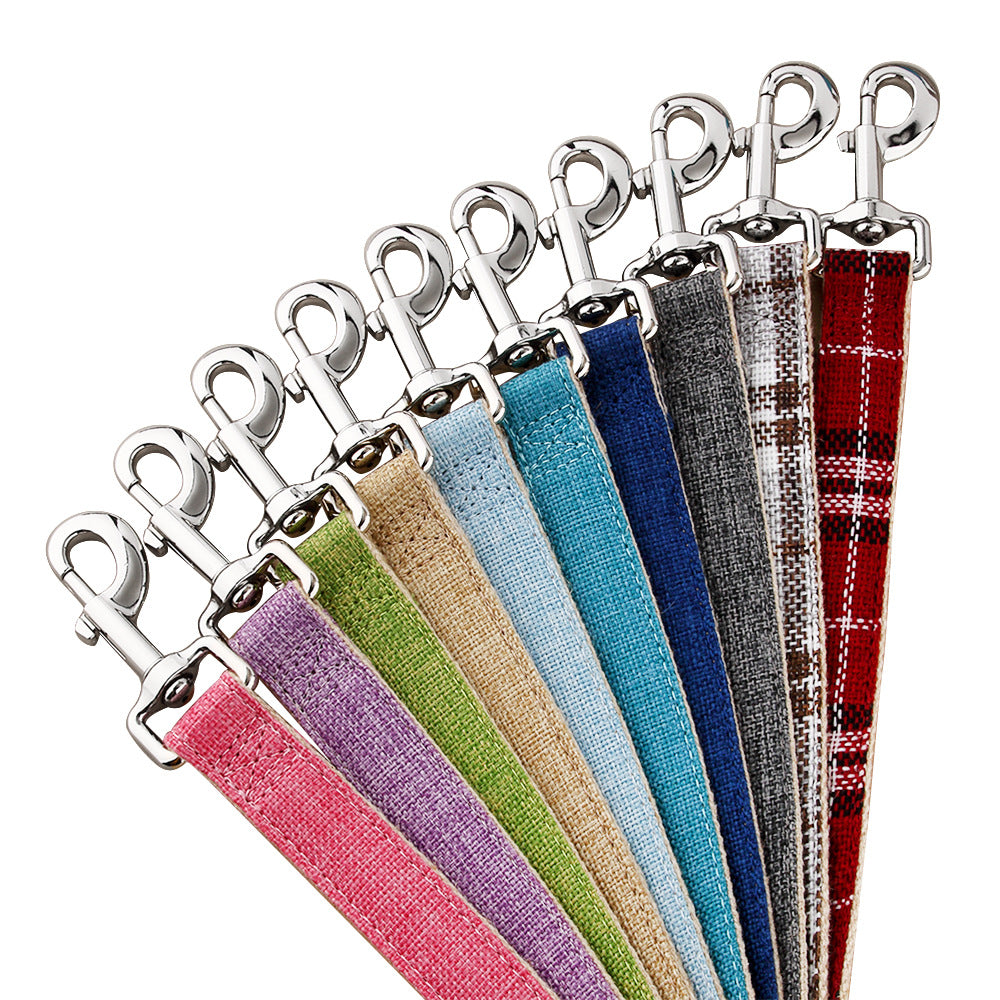 Dog Leash Cotton And Linen For Outdoor Walking Dog Leash Pet Leash
